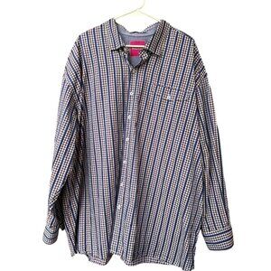 Tommy Bahama Men's Purple Check Plaid‎ Casual Button Down Shirt Size 3X